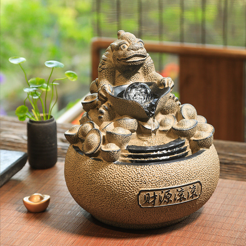 汉韵堂桌面流水摆件客厅电视柜办公室前台循环水景招财开业小礼品,淘宝优惠券,粉丝福利购,淘宝优惠卷