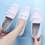 Кушон, униформа медсестры, белая высокая дышащая нескользящая дезодорированная комфортная летняя обувь на платформе, мягкая подошва, против усталых ног