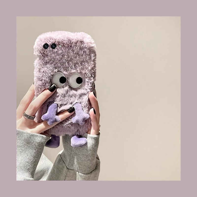 赵露思同款适用三星zflip7fe手机壳zflip6秋冬zfold5毛绒zfold4折叠屏紫色3怪兽2卡通w25w24硬壳w23w22w21女p - 图0