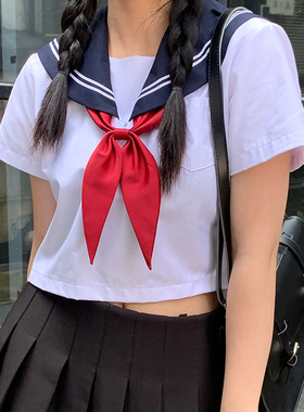 刺毛叔叔夏jk少女女制服领结