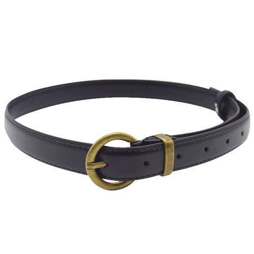 小众复古皮带女士ins风百搭腰带夏季装饰配牛仔裤细裤带法式棕色 - 图3