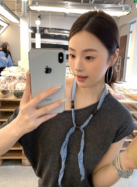 复古高级感设计碎花波点丝巾