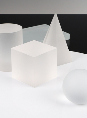 轻奢简约软装饰设计师水晶几何体套装样板房客厅酒柜创意家居摆件