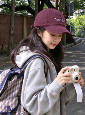 韩系复古字母刺绣显脸小棒球帽女