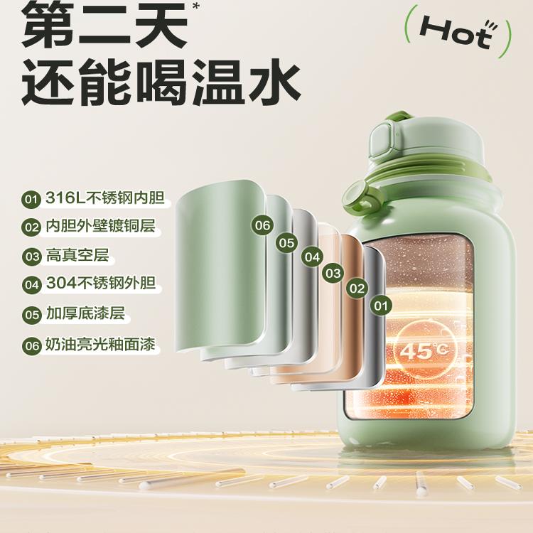 苏泊尔随享保温杯不锈钢吸管杯儿童女生新款杯子旋饮水杯高颜值