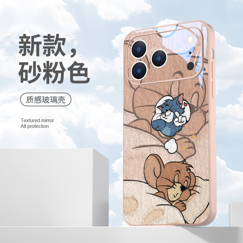 适用苹果17手机壳16promax猫和老鼠Phone15pro情侣14plus趣味13pro新款12promax卡通11pm套xsmax/8/7动漫mini - 图1