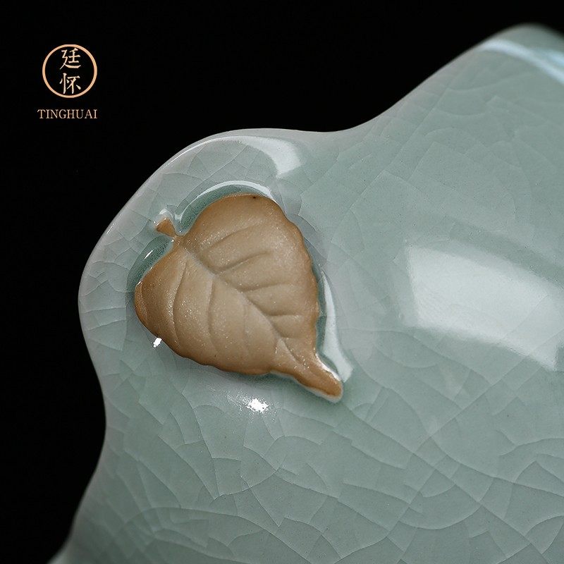 廷怀窑 汝窑快客杯一壶一杯陶瓷旅行茶具便携袋单人 汝瓷开片可养,淘宝优惠券,粉丝福利购,淘宝优惠卷