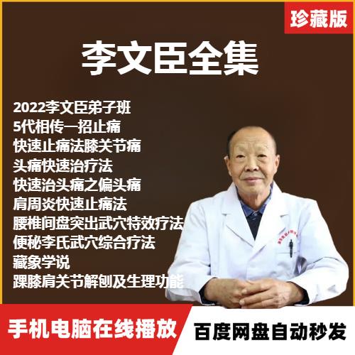 李文臣正骨课程2023中医李氏武医弟子班高级班教学中医高清视频课 - 图0