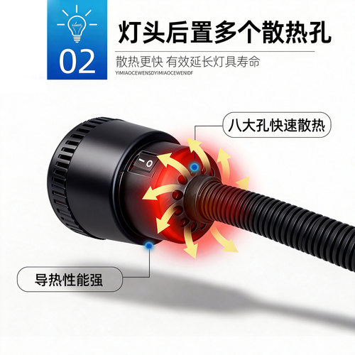 机床工作灯LED车床工作照明灯24V36V220V机床灯架配件磁性机床灯 - 图2