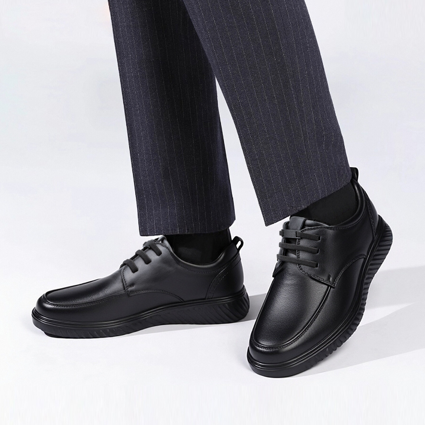 量橙软底正装皮鞋男商务休闲皮鞋软面头层牛皮鞋真皮套脚上班皮鞋,淘宝优惠券,粉丝福利购,淘宝优惠卷