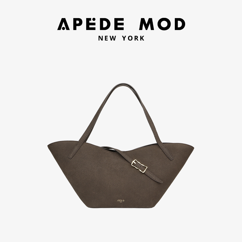 Apede Mod/秋冬新品花瓣托特包中号手提单肩牛皮真皮包节日礼物 - 图1
