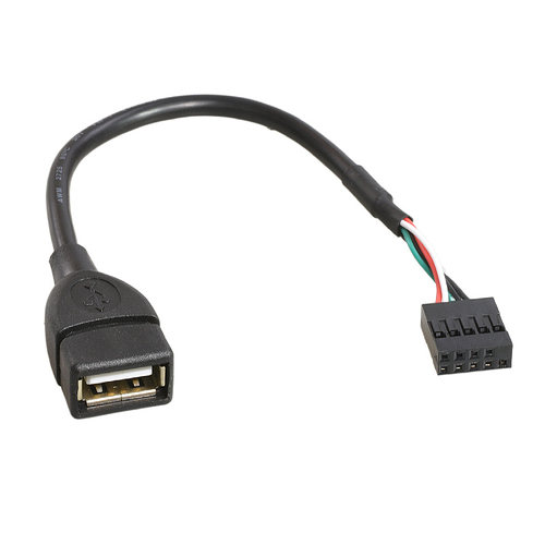 主板5Pin转USB2.0扩展线 杜邦2.54MM端子 主板9针转USB转接数据线 - 图0