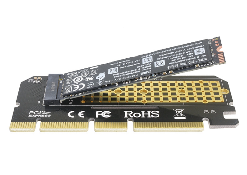 NVME PCIE m.2 M Key型M.2 SSD转PCIE 4X 8X 16X扩展卡PCI-E转M2 - 图1