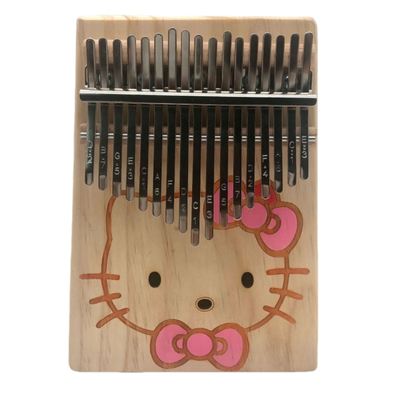 凯蒂猫拇指琴DIY嗨喽kt卡林巴17音组装女童乐器彩绘Kitty手指钢琴-图3