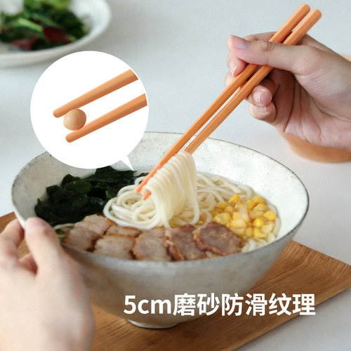 霜山六角筷子家用抗菌防滑尖头筷日式分人洗碗机可用家庭一人一筷 - 图2