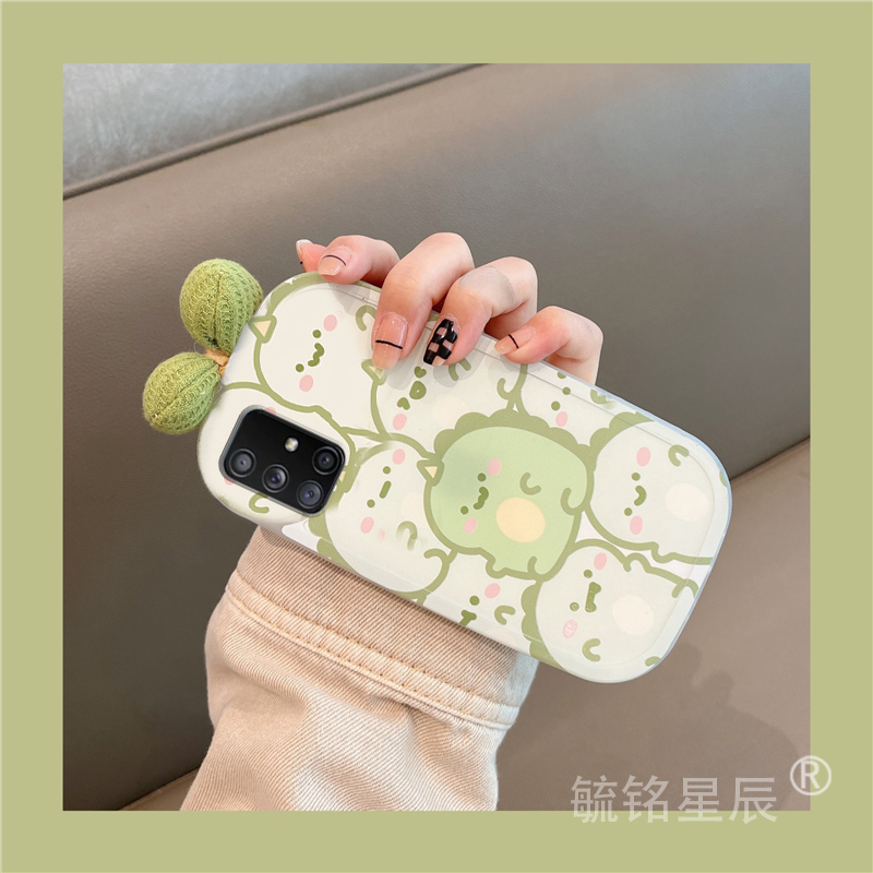 新款透明可爱绿色恐龙适用三星A71手机壳A70蝴蝶结A53小众diy的A52情侣A51硅胶A8s全包高级感C9Pro卡通F52女 - 图3