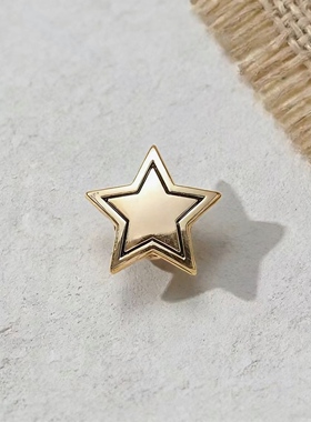 合金胸针 小香风五角星刺马针防走光别针精致小巧西装大衣配饰