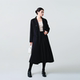 偶得·正肩双排扣长款大衣 真丝羊毛混纺 修身款【大师版型】
