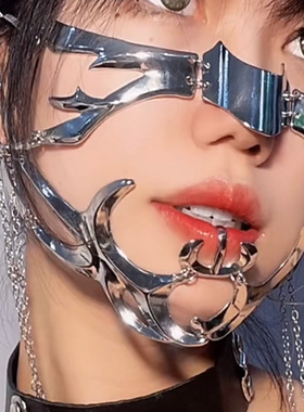 男生机械唇环面饰鼻环耳饰