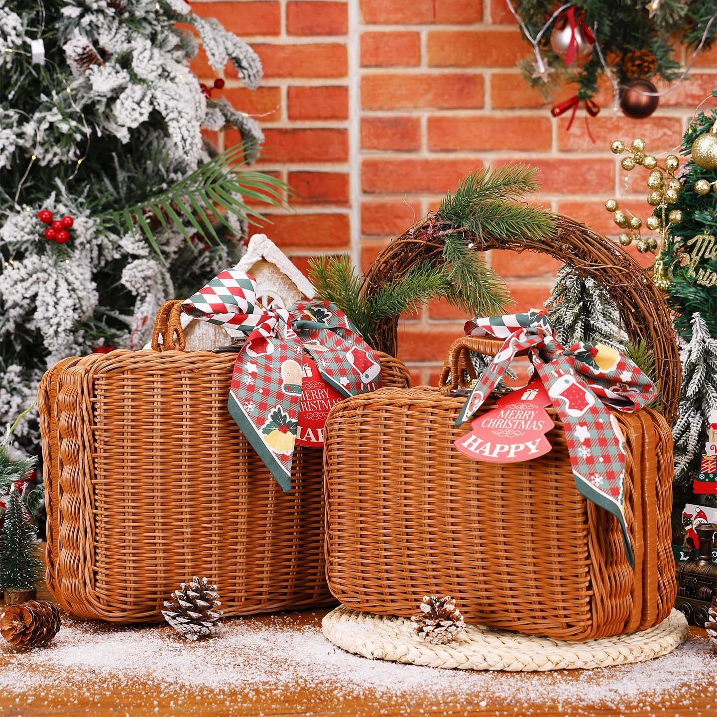 圣诞节礼盒空盒子圣诞礼物盒高级圣诞礼品包装盒平安夜苹果手提盒,淘宝优惠券,粉丝福利购,淘宝优惠卷