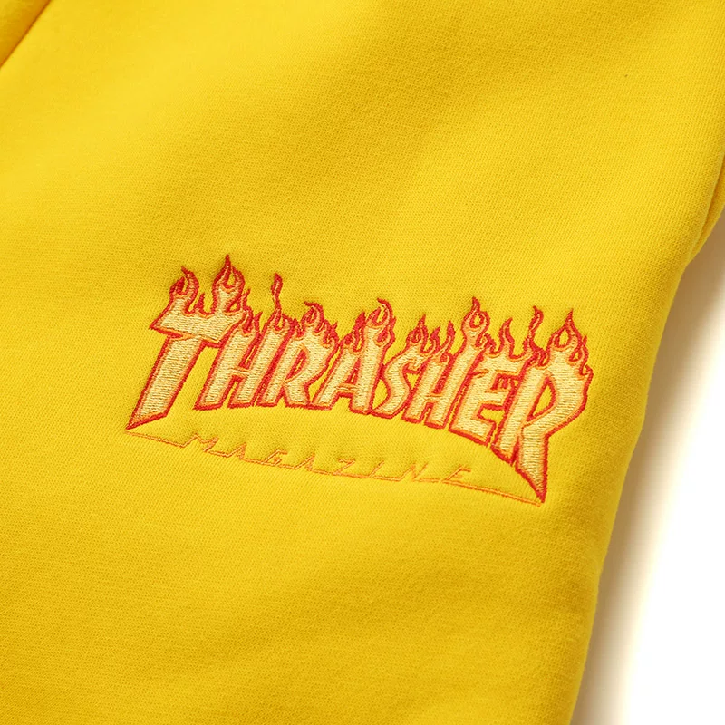 [THRASHER Official] Flame Sweatpants Flame Casual Printing Trend Terrace