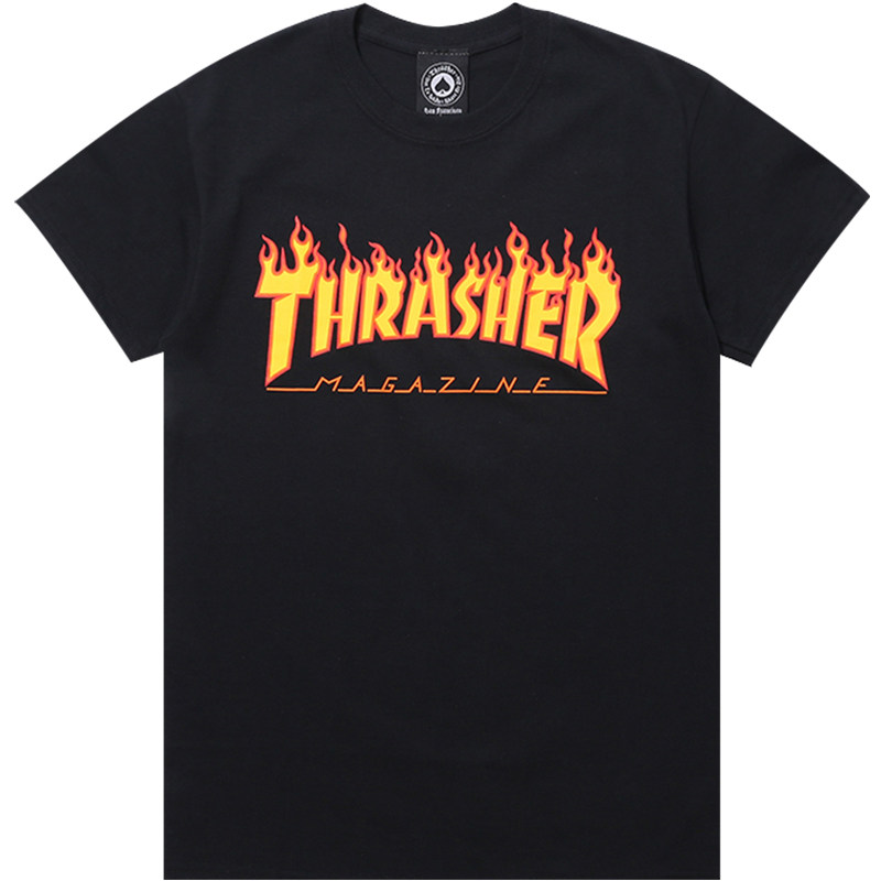 【thrasher官方】flame tee火焰t恤 THRASHERT恤