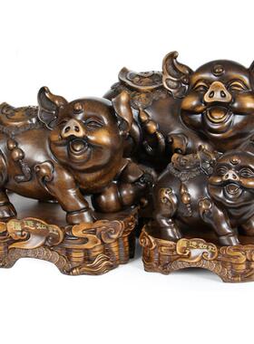 带来财富和宝藏生肖猪装饰对工艺品创意可爱客厅电视柜大型家装吉