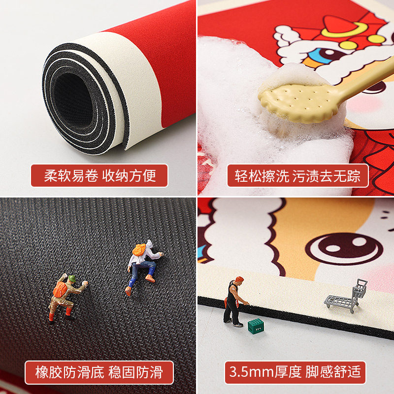 厨房地垫2025新款硅藻泥防滑防油吸水垫可擦免洗脚垫防水红色地毯,淘宝优惠券,粉丝福利购,淘宝优惠卷