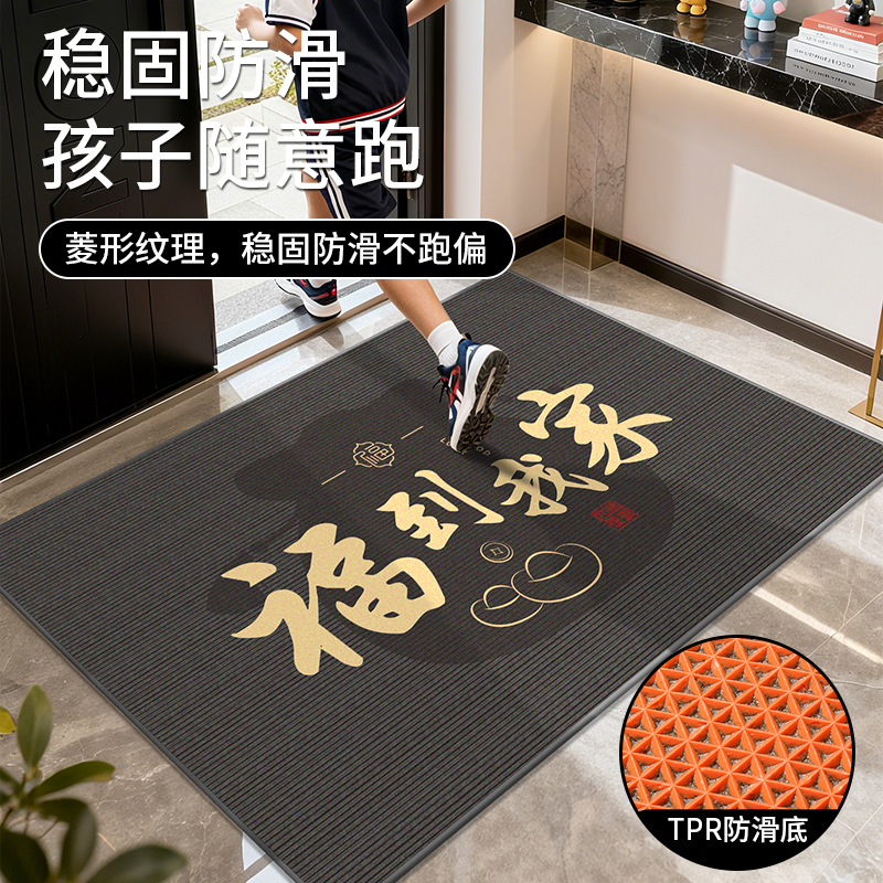 入户门地垫大门口红色喜庆乔迁门垫进门专用脚垫2025新款家用地毯 - 图1