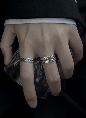 银色小众银色*小众*戒指男潮高