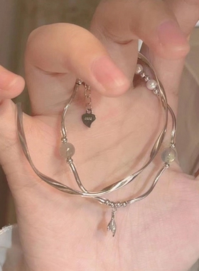 鱼尾手链女in不掉色小众