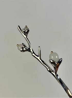 超仙金属发簪女木质盘发