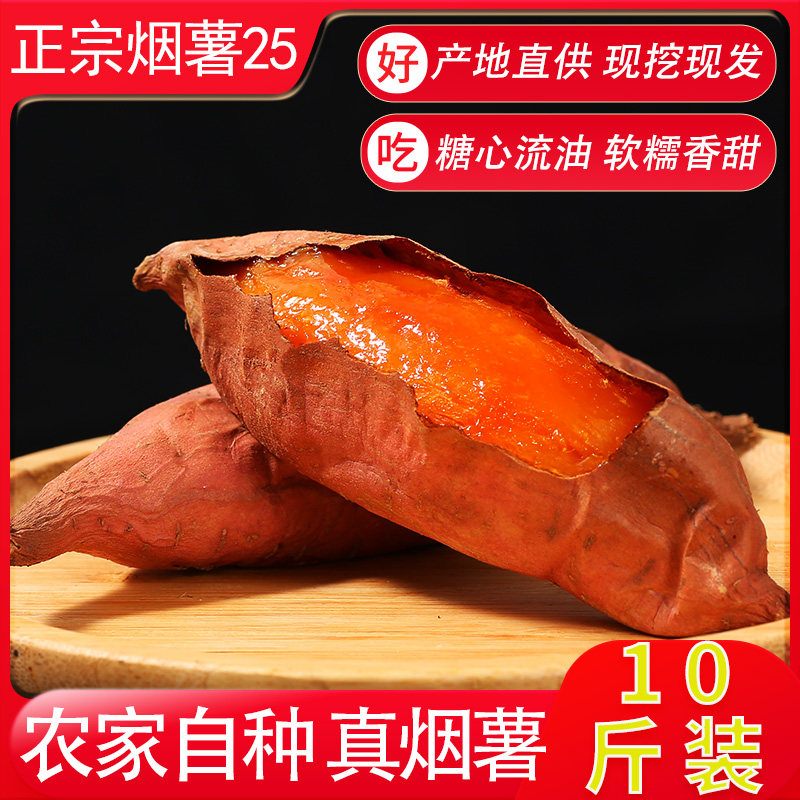 新鲜烟薯25号蜜薯糖心富晒沙地烤薯 哲扬番薯