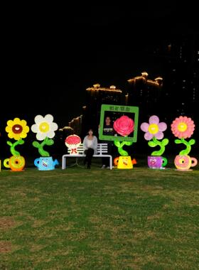 户外玻璃纤维花朵雕塑风景区商场美陈装饰网红鲜花引流吸睛彷真大