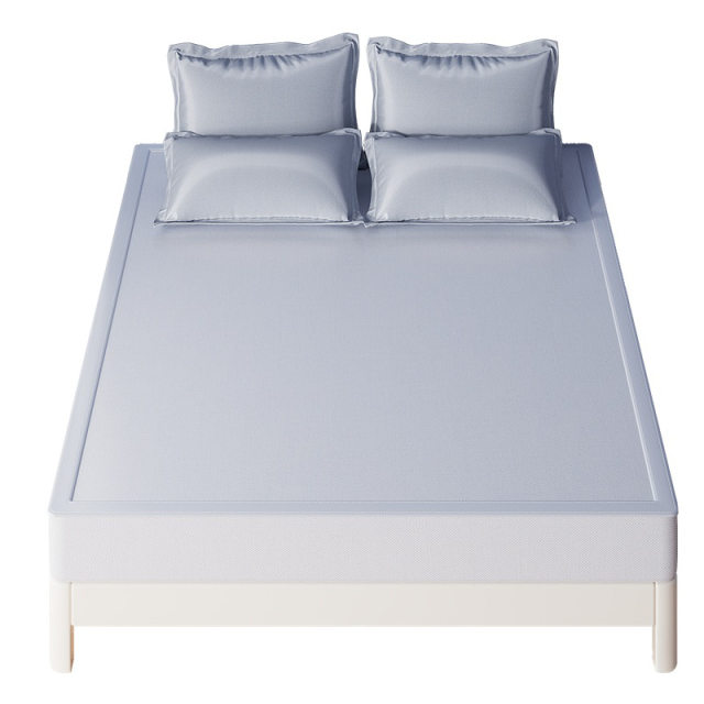 Summer ice silk bed sheets single piece summer mat washable student dormitory single double air conditioning pillow case