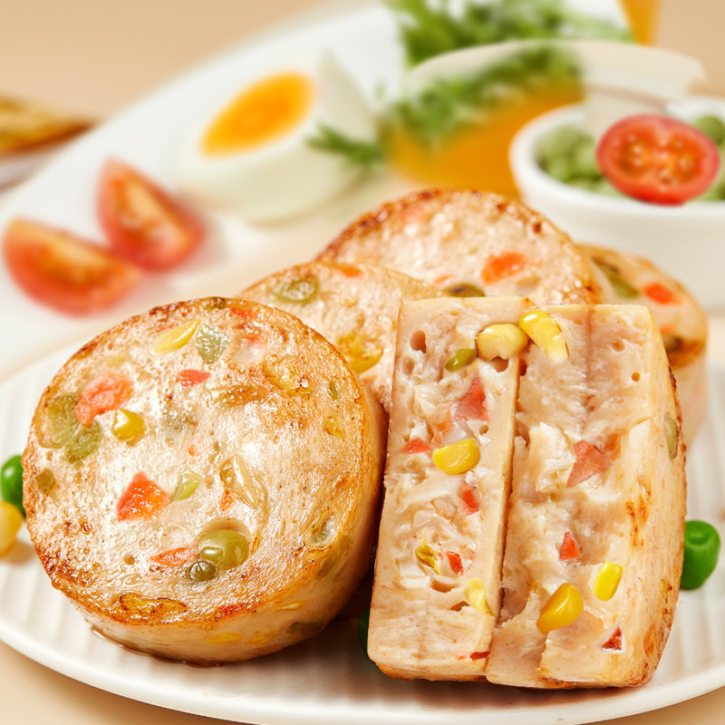 鸡胸肉饼健身代餐即食低脂肪蔬菜 七街八巷易帮鸡胸