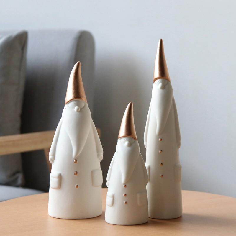 北欧简约工艺品陶瓷圣诞老人动物摆件电视柜玄关创意家居装饰品,淘宝优惠券,粉丝福利购,淘宝优惠卷