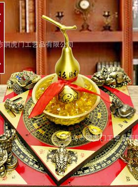 纯铜聚宝盆五爪龙葫芦摆件招财貔貅金蟾龙龟麒麟客厅玄关店铺摆件