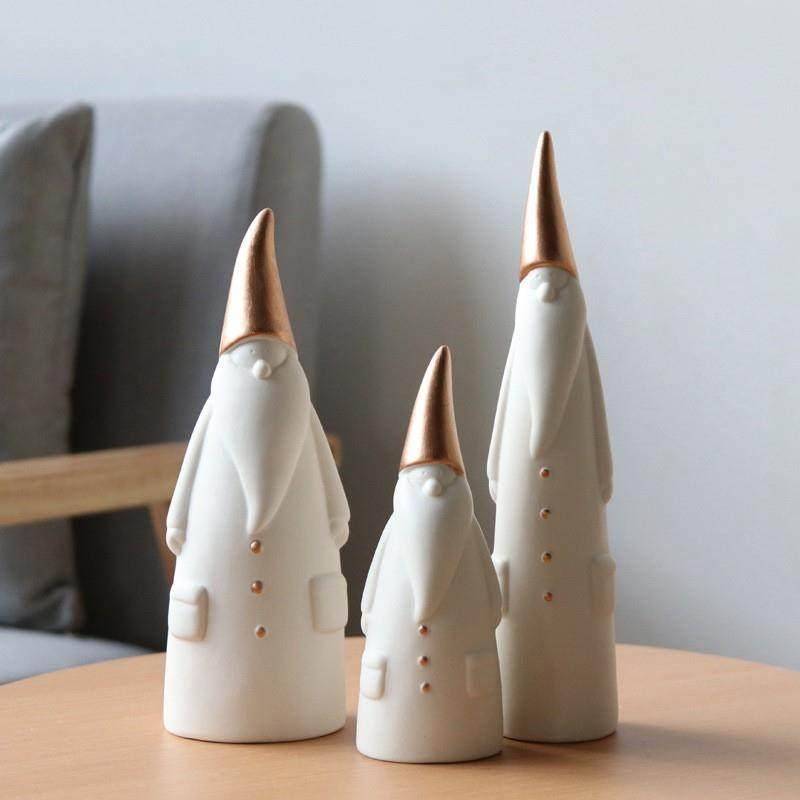 北欧简约工艺品陶瓷圣诞老人动物摆件电视柜玄关创意家居装饰品,淘宝优惠券,粉丝福利购,淘宝优惠卷