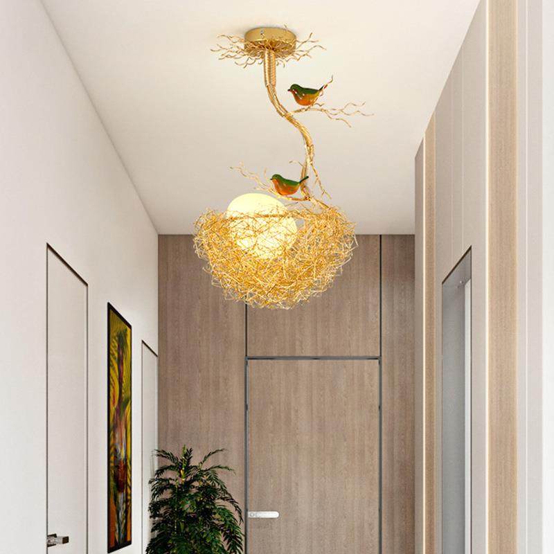 北欧乡村风鸟巢吊灯个性吧台灯饰网红时尚创意餐厅灯走廊过道灯具,淘宝优惠券,粉丝福利购,淘宝优惠卷