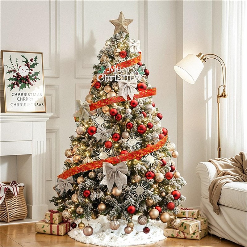 圣诞树装饰品Christmas tree加密大型发光氛围布置套餐高级感摆件 - 图0