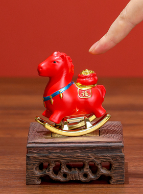 创意马上好运树脂工艺品小摆件