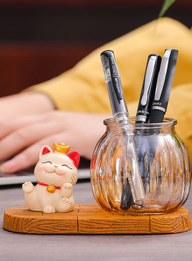 驭速树脂客厅酒柜招财猫摆件