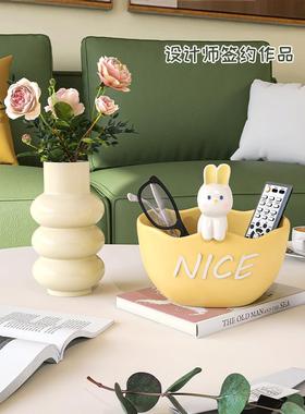 入户玄关钥匙收纳摆件兔子电视柜鞋柜进门家居装饰品乔迁新居礼物