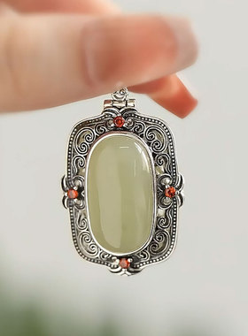 925银青云直上旦形香囊吊坠扩香