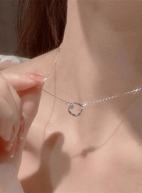 轻奢莫比乌斯环锁骨链女百搭款
