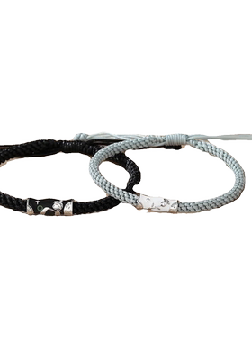 情侣手链纯银一对生日礼物送女男