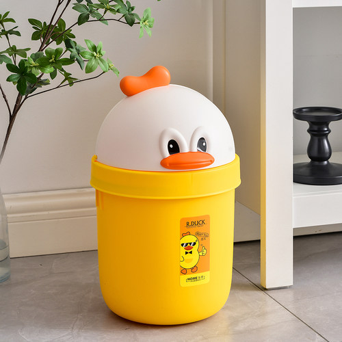 垃圾桶家用大容量卡通厕所卫生间厨房卧室客厅办公室桌面翻盖纸篓 - 图2