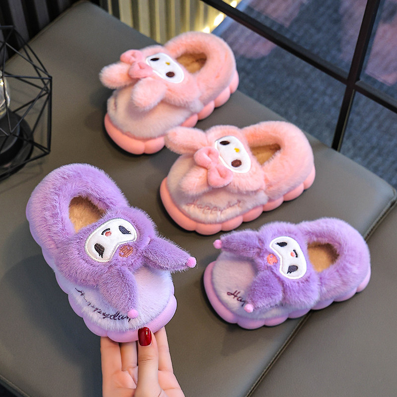 儿童棉鞋秋冬季女童卡通室内居家鞋中大童保暖亲子宝宝包跟棉拖鞋,淘宝优惠券,粉丝福利购,淘宝优惠卷