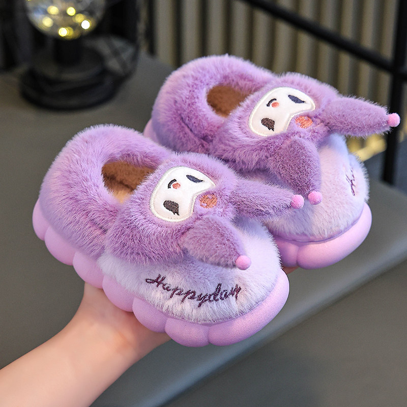 儿童棉鞋秋冬季女童卡通室内居家鞋中大童保暖亲子宝宝包跟棉拖鞋,淘宝优惠券,粉丝福利购,淘宝优惠卷
